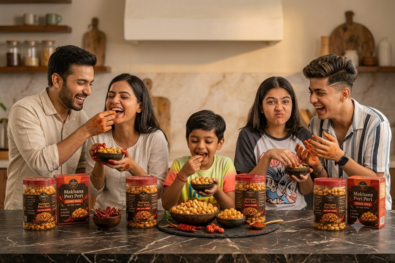 Mysentra Mithila Premium peri peri Masala combo Makhana 200g