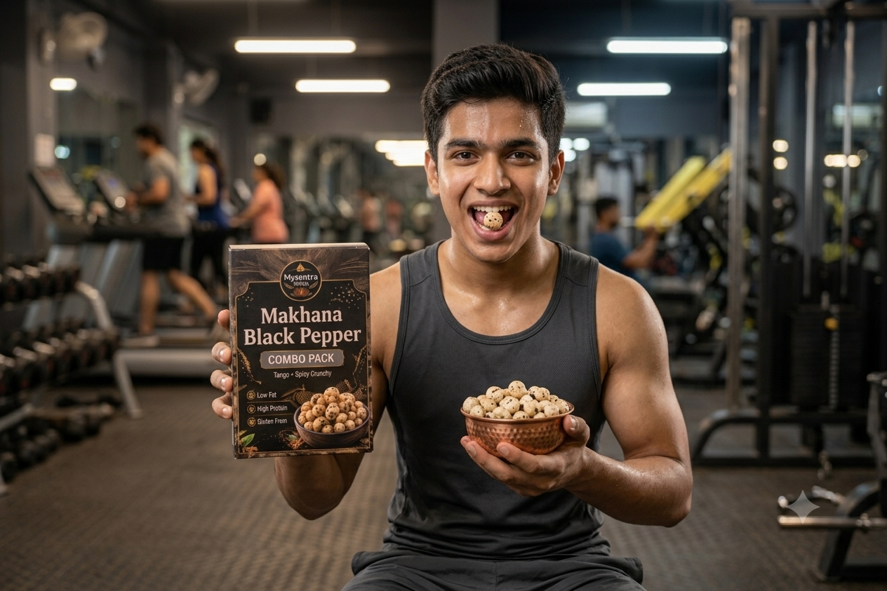 Mysentra Mithila Premium black peper combo Makhana 200g