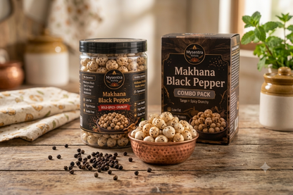 Mysentra Mithila Premium black peper combo Makhana 200g
